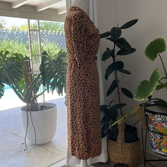 Rouje Louisa Leopard Print Wrap Dress 34 - Picture 3 of 6